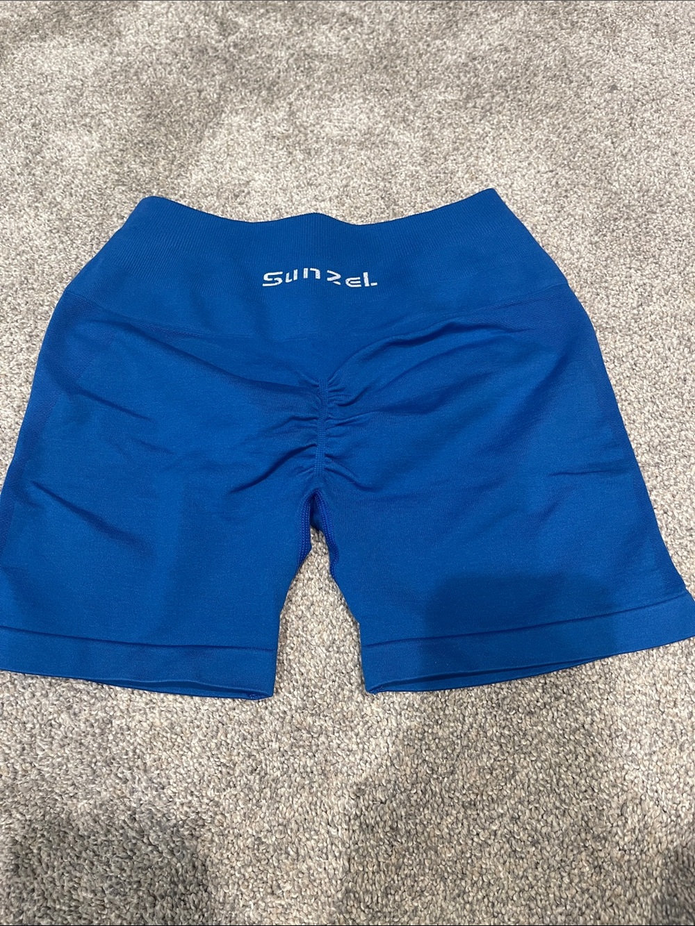 Sunzel Blue Scrunch Butt Gym Shorts